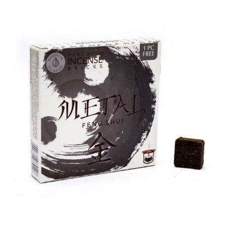 Aromafume Feng Shui METAL Mattoncini Incenso Elemento Metallo - Niente fumo e cenere - clorophilla-shop