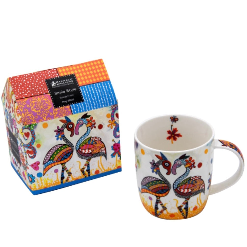 MAXWELL WILLIAMS Mug Flamboyant - Tazza Decorata in Ceramica da 370 ml per Tè, Infusi e Tisane - Idea Regalo