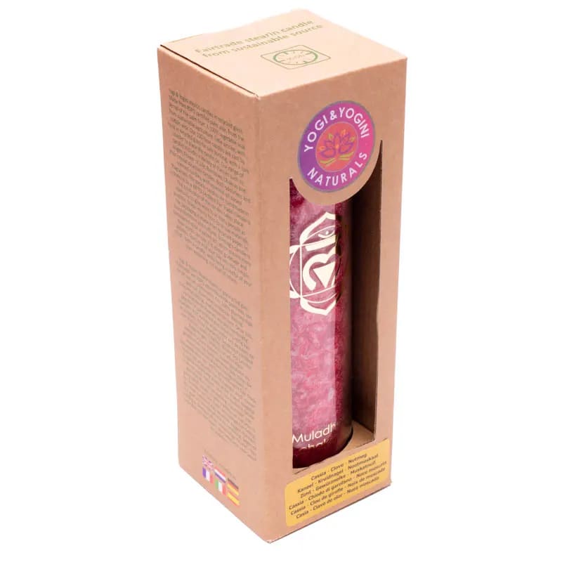 Candela profumata 1 Chakra Muladhara - Cassia, Chiodi di Garofano e Noce moscata - clorophilla-shop