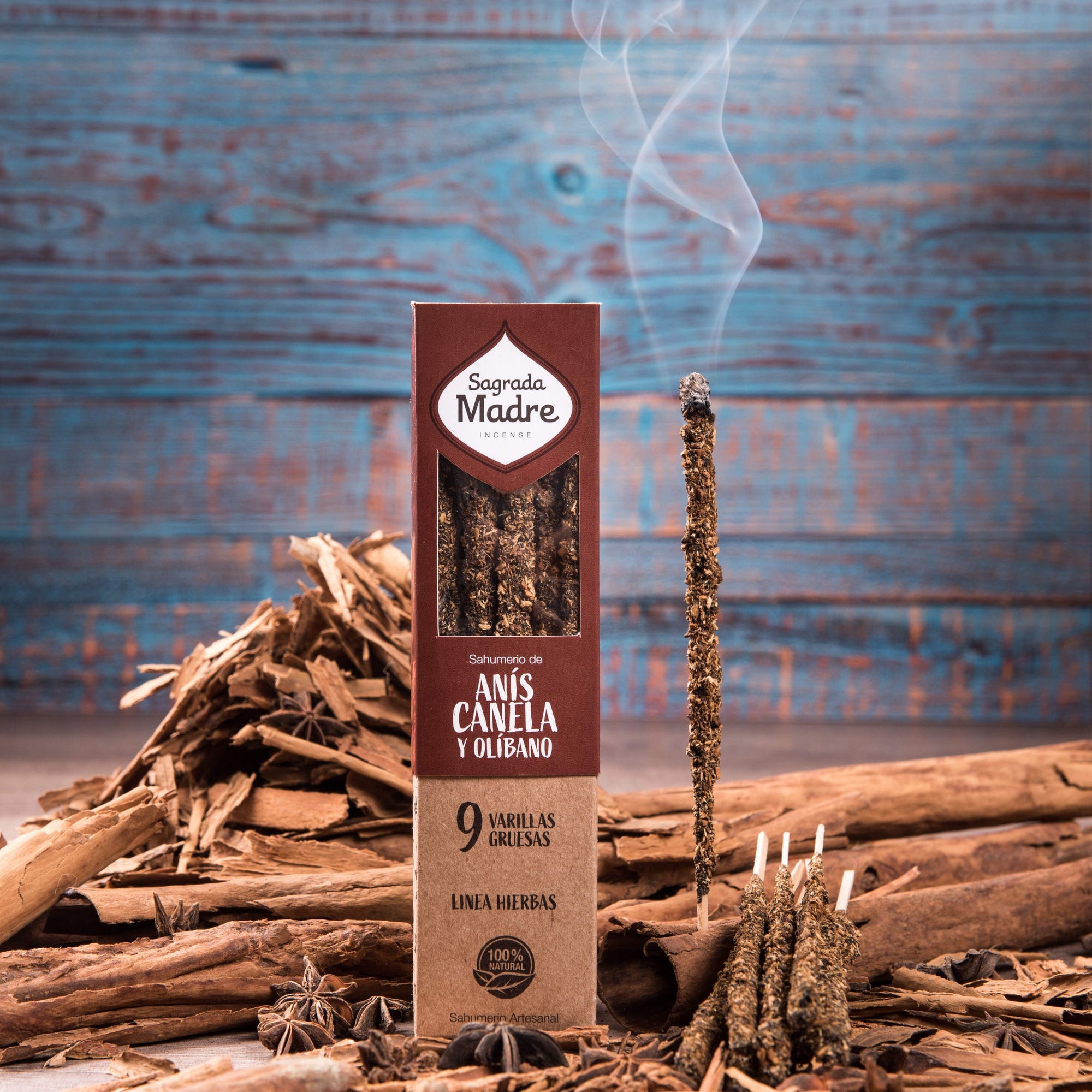 Sagrada Mother Cinnamon botanist incense in sticks - cinnamon, anise and oliban