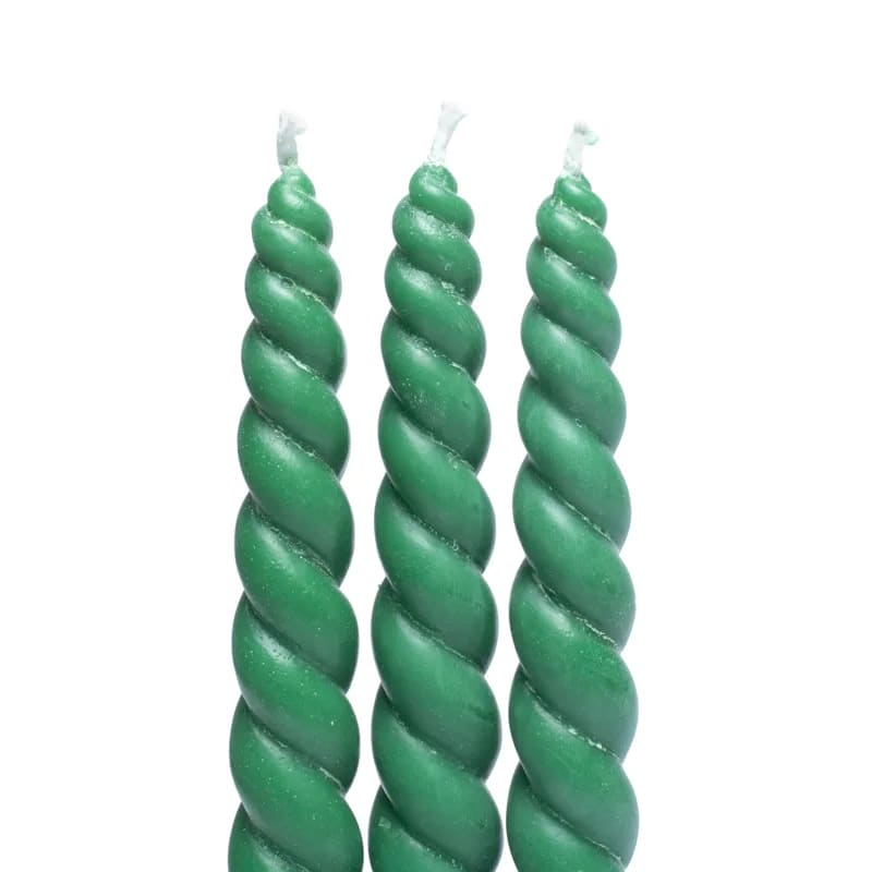 Candela a spirale Verde da Tavola - Non profumata - clorophilla-shop