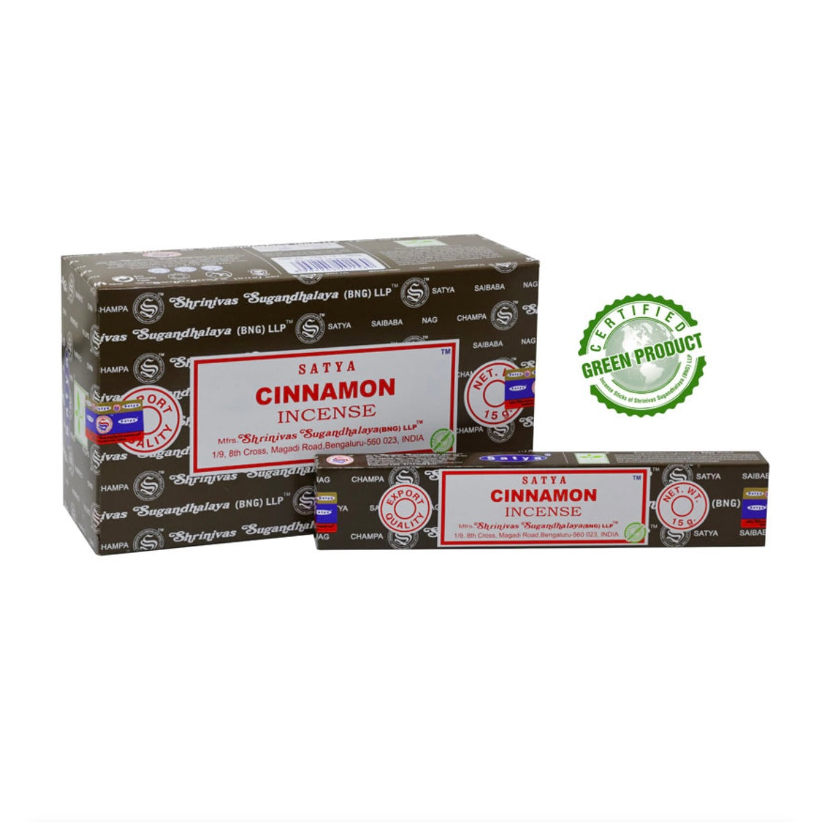 Satya CINNAMON Incenso in Bastoncini Naturale 100% - Stick 15g