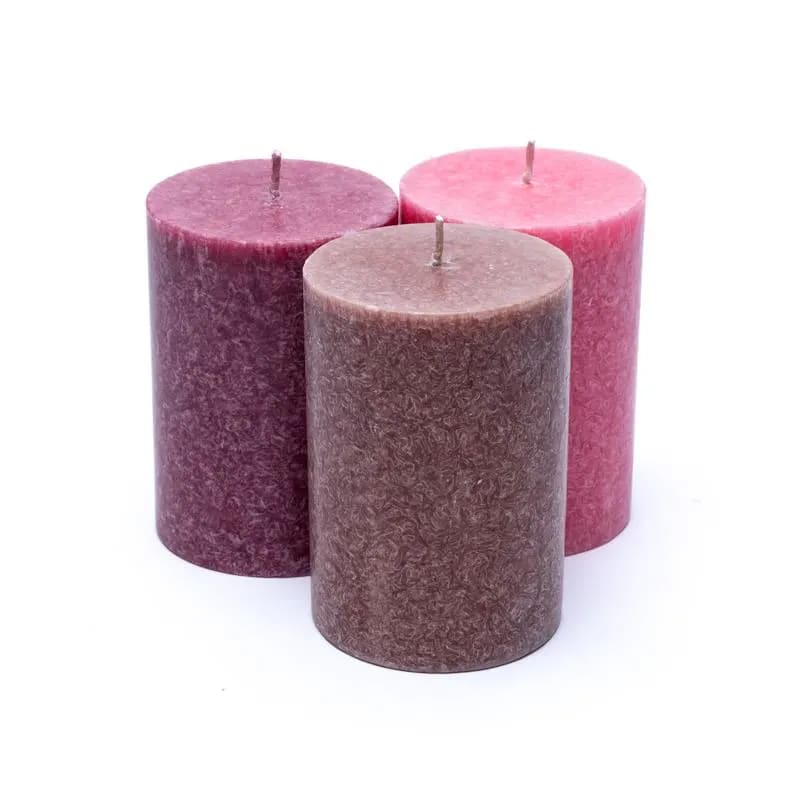 Candele colorate non profumate EARTH - Set 3 pz - clorophilla-shop