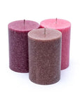 Candele colorate non profumate EARTH - Set 3 pz - clorophilla-shop