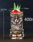 Tiki cup in painted and hand -cooked ceramic to be used for cocktails or as original vase - different variants