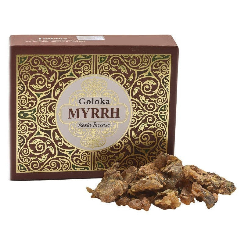 Goloka Myrrhe Incenso in Grani 100% Naturale Resina Mirra - 50g - clorophilla-shop