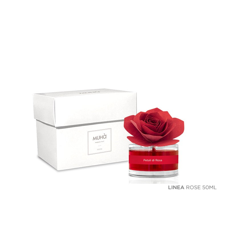 MUHÀ Rose Diffuser Petali di Rosa - Profumatore d&#39;ambiente con rosa - Vari formati