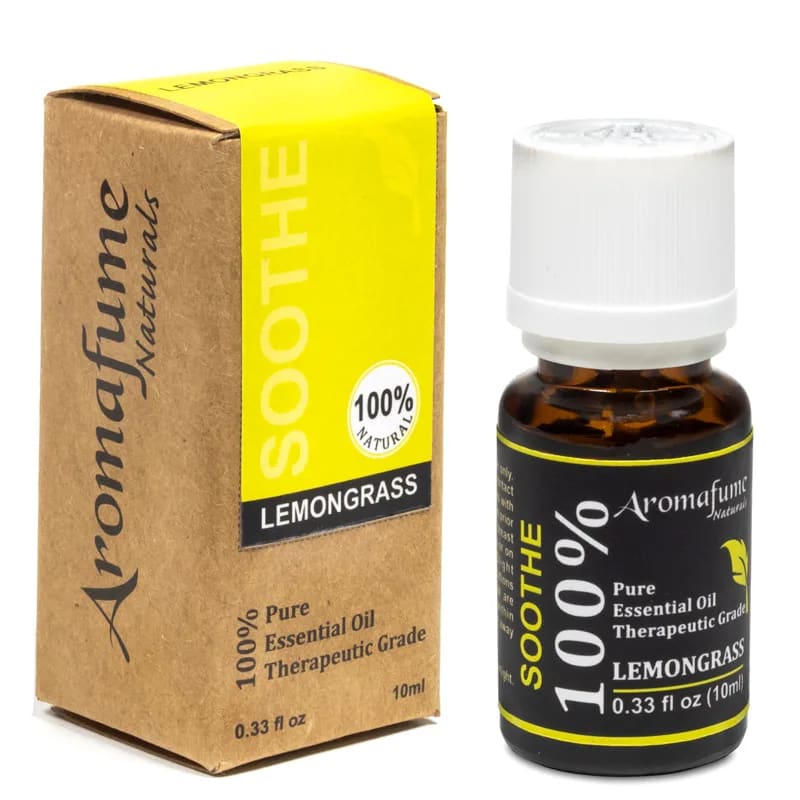 Aromafume SOOTHE Olio Essenziale Lemongrass 100% Naturale non Diluito - Citronella - 10ml - clorophilla-shop