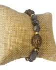 Mala bracciale in Legno Wengè con Pietre preziose - Diverse varianti