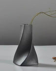 Vaso Per Fiori Design Varie Forme In Ceramica color Antracite - 5 tipi
