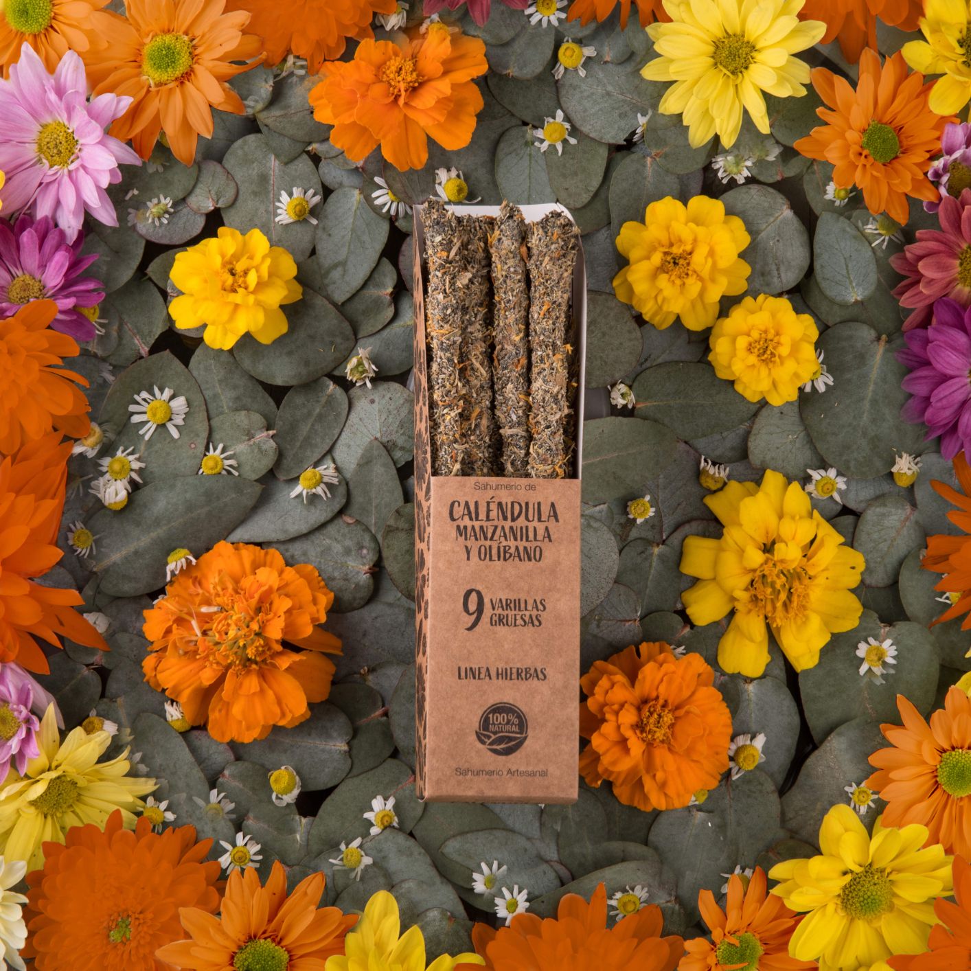 Sagrada Madre Chamomile Incenso botanico in bastoncini - Camomilla, Calendula e Olibano