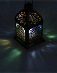 Lanterna Orientale Mandala In ferro - Portacandela Illuminazione D'Atmosfera -15.5cm