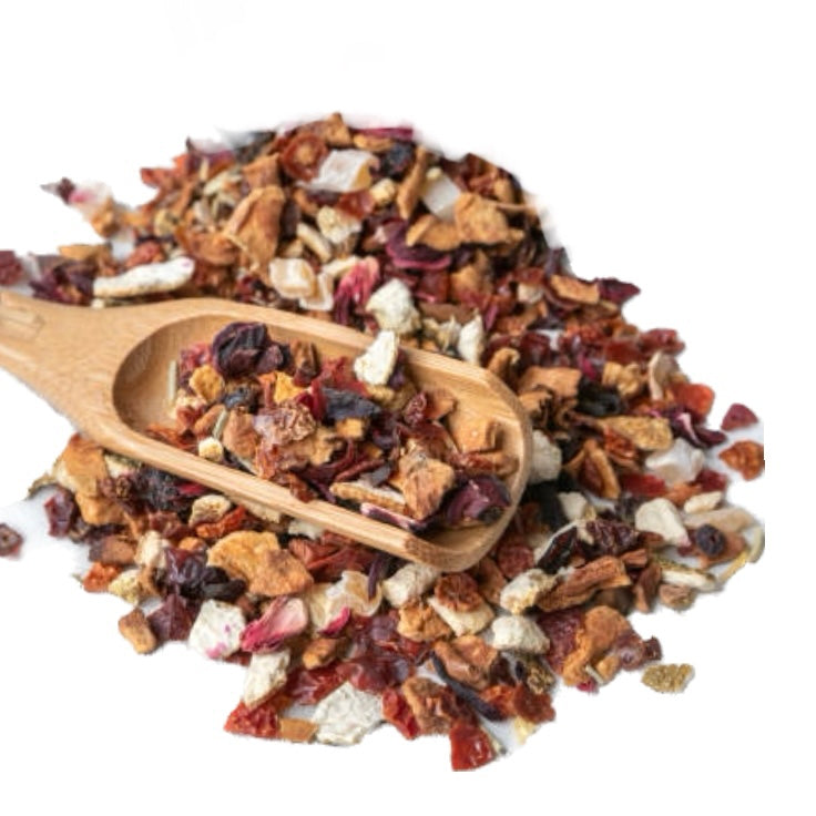 100% organic artisan licorice infusion with hibiscus, canine rose and orange peel origin Africa/ Chile - 100g