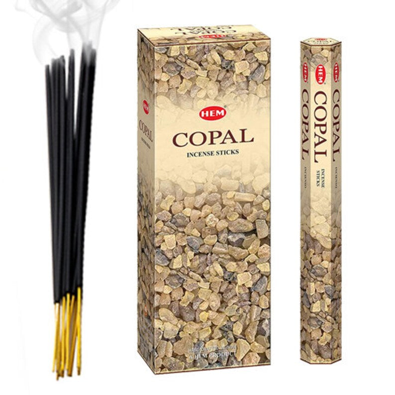Hem Copal - Incenso Indiano Bastoncini Fatti a mano Copale - 20 Stick
