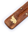 Bruciaincenso Elefante in Legno per Incenso in Bastoncini - Portaincenso Stick 25cm - clorophilla-shop