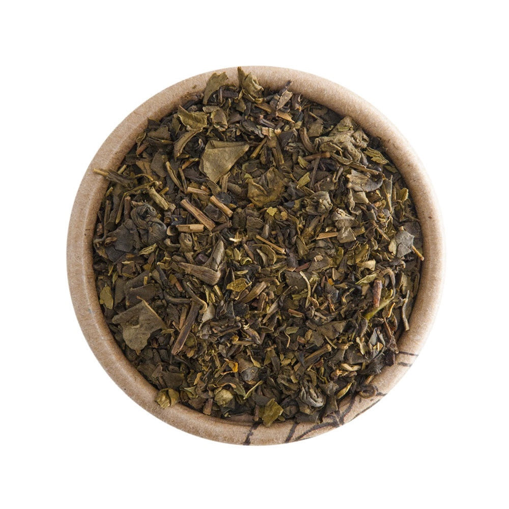 Tè verde Tuareg 100% Organico  - Tè verde cinese con foglie di menta del Marocco- barattolo da 100g