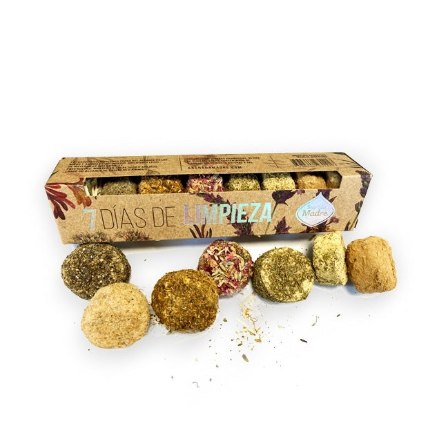 Sagrada Mother Pastillas 7 Dias handicraft herbs for smoke - Padresses 7 days Energy cleaning