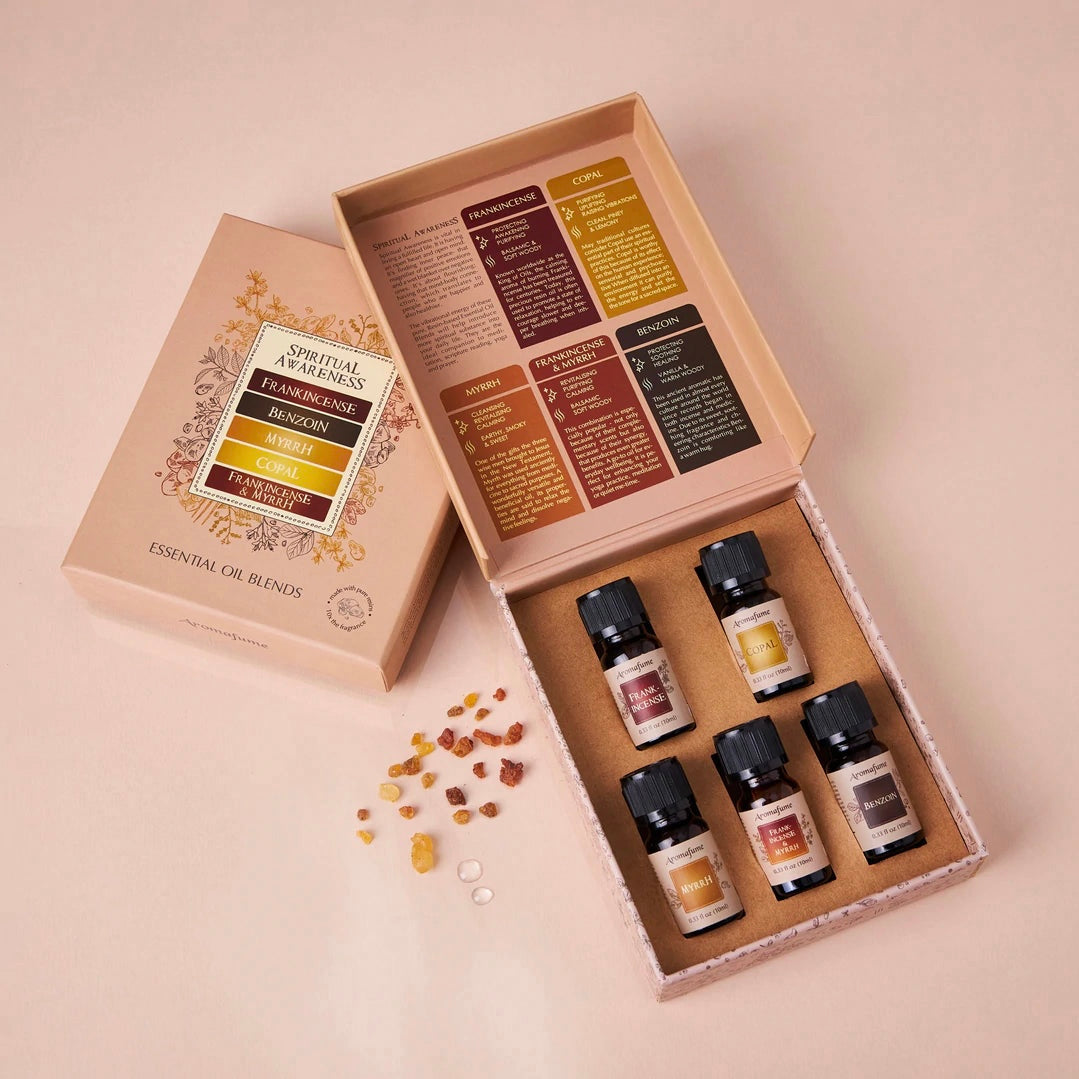 Aromafume "Spiritual Awareness" Set 5 Oli Essenziali in Resina - 5x10ml - clorophilla-shop