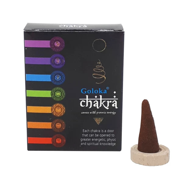 Goloka Chakra Incenso in Coni - Dhoop Cones 10pz con supporto incluso - clorophilla-shop