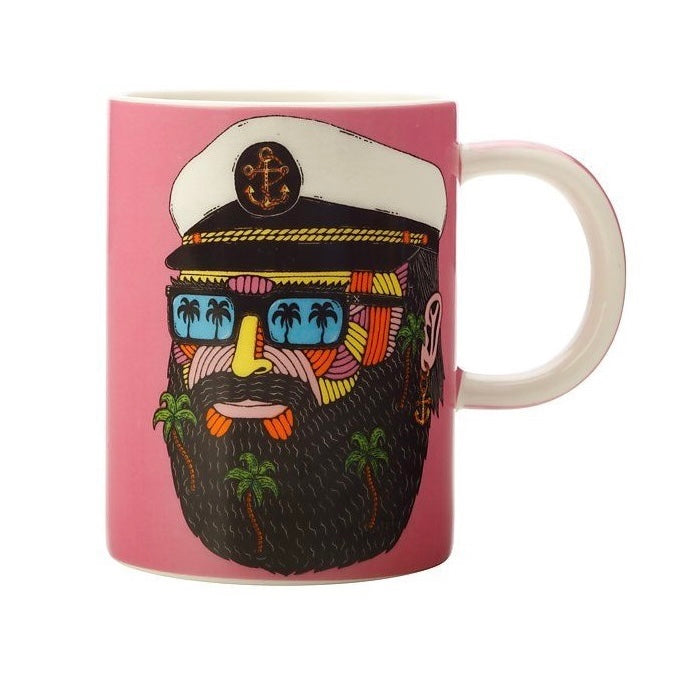 MAXWELL WILLIAMS Mug Captain - Tazza Decorata in Ceramica da 450 ml per Tè, Infusi e Tisane - Idea Regalo
