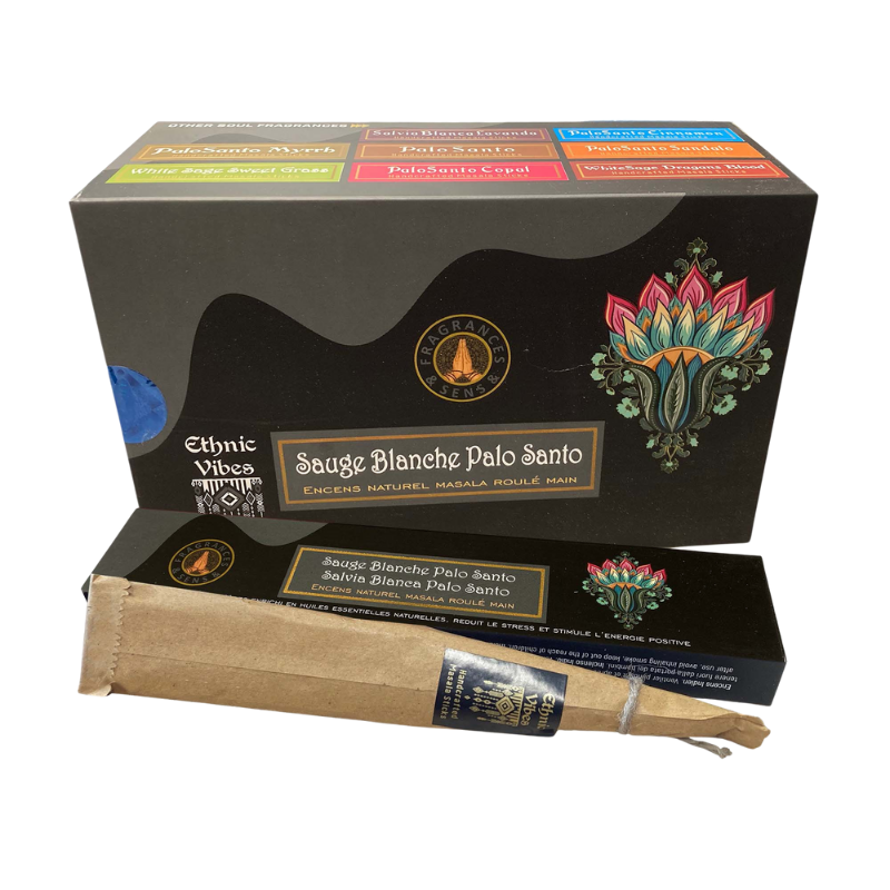 Ethnic Vibes Salvia Bianca e Palo Santo Incenso in bastoncini - Stick 15g - clorophilla-shop