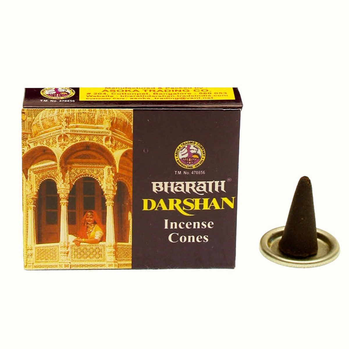 Bharath Darshan Incenso Naturale in Coni - Portaincenso Incluso - clorophilla-shop