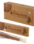 Goloka SANDALWOOD Incenso in bastoncini Natural Masala Organic - Stick 15g - clorophilla-shop