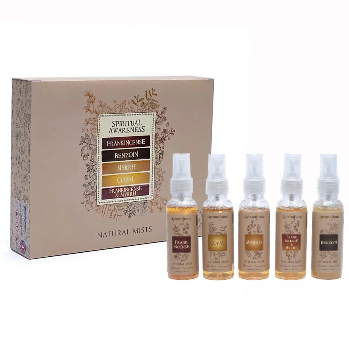 Aromafume Spiritual Awareness - Set 5 Spray Ambiente Incenso Pulizia Aura e Profumazione Stanza - clorophilla-shop