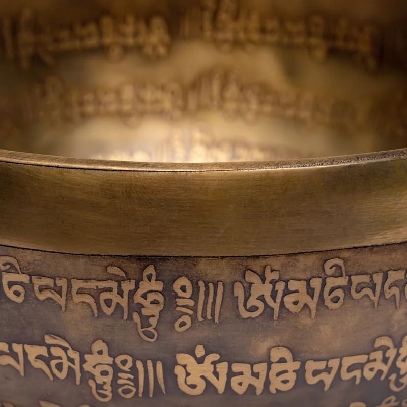 Campana tibetana Tibet incisa a mano 400-550g - 12,5cm - clorophilla-shop