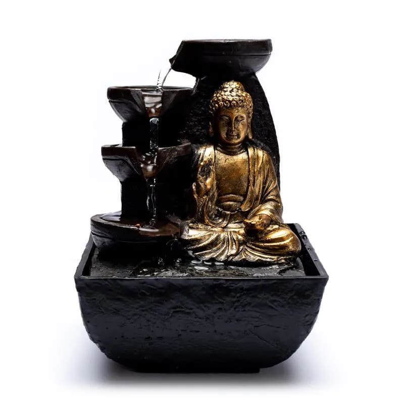 Fontana d'acqua Zen con Buddha della Compassione - Luce LED integrata - clorophilla-shop