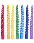 Spiral candles set 7 table chakra - not perfumed
