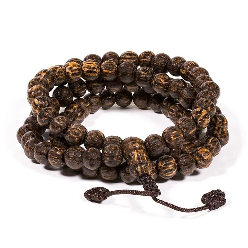 Mala Tibetana in Cocco - Collana Rosario 108 Grani