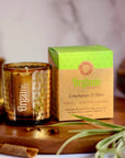 Organic Goodness Lemongrass & Spice - soy wax candle with lemongrass fragments and spices - Smudge Scented Candle 200g