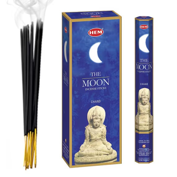 Hem The Moon - Incenso Indiano Bastoncini Fatti a mano La Luna - 20 Stick