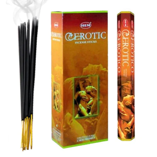 Hem Erotic - Incenso Indiano Bastoncini Fatti a mano Erotico - 20 Stick