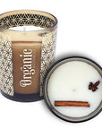 Organic Goodness Lemongrass & Spice - soy wax candle with lemongrass fragments and spices - Smudge Scented Candle 200g