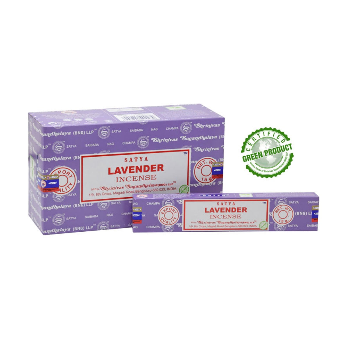 Satya lavender incense in 100% natural sticks - Stick 15g