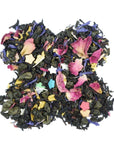 Tè della Fortuna - Miscela di Tè Verde e Tè Nero con petali di fiori e stelline di zucchero Artigianale 100% Organico - 100g