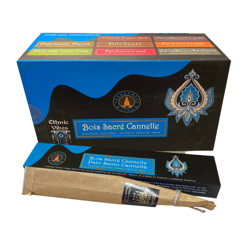 Ethnic Vibes Palo Santo e Cannella Incenso in bastoncini - Stick 15g - clorophilla-shop