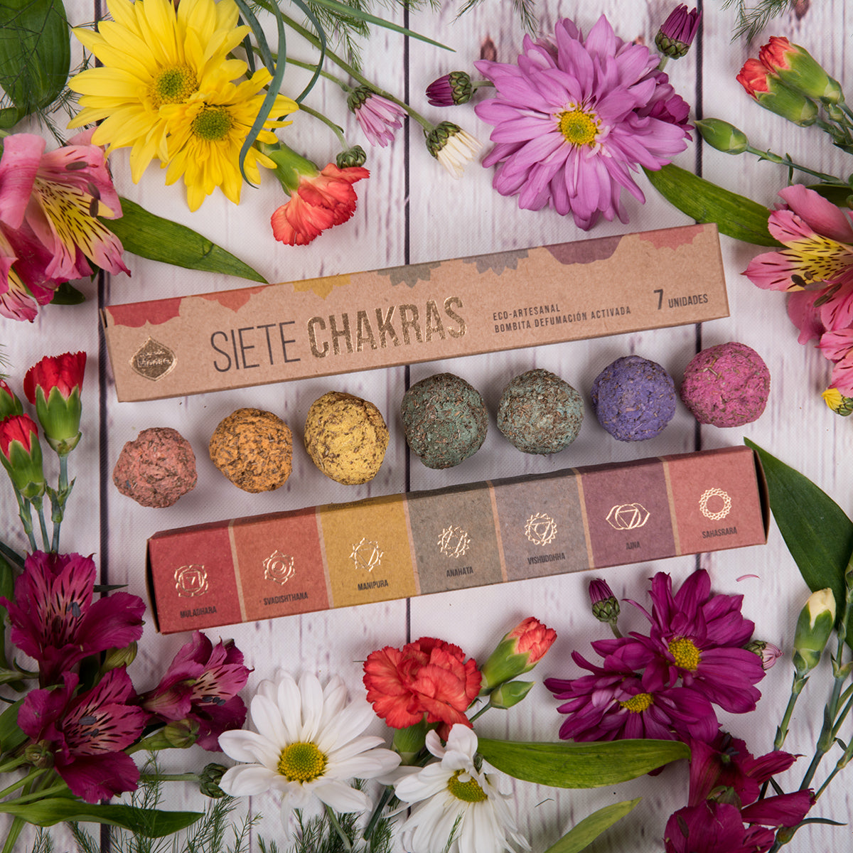 Sagrada Mother Bombita 7 chakra Smudge of crafts natural herbs