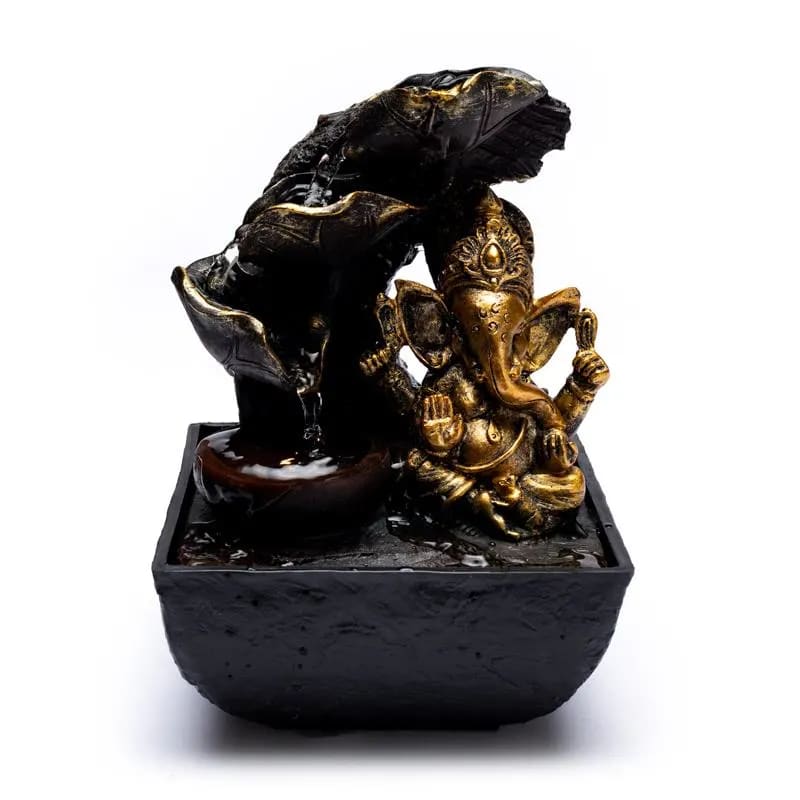 Fontana d'acqua Zen con Ganesh - Luce LED integrata - clorophilla-shop