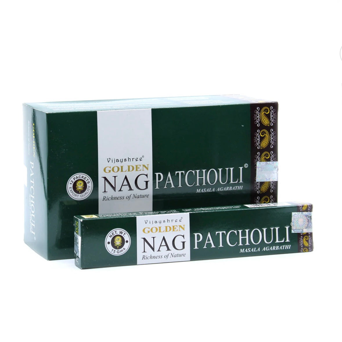 Vijayshree Golden Nag Patchouli incense in sticks - Stick 15g