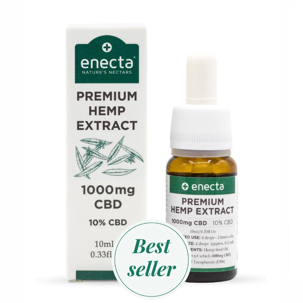 Enecta Premium Hemp Extract 10% Olio di CBD 1000mg antinfiammatorio, antidolorifico e miorilassante - 10ml - clorophilla-shop