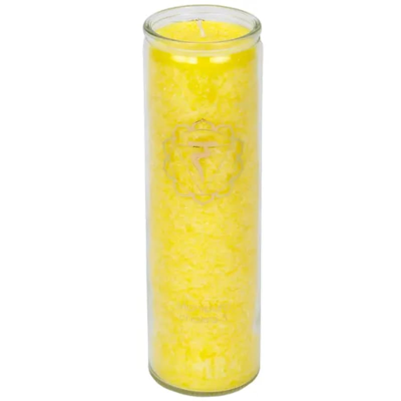 Candela profumata 3 Chakra Manipura - Bergamotto, Lime e Pompelmo - clorophilla-shop