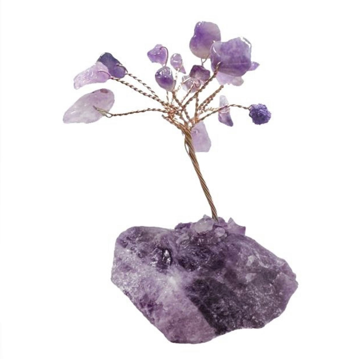 Albero della vita in pietra Ametista su Drusa - 8cm - clorophilla-shop