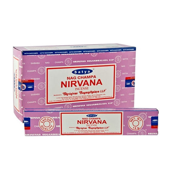 Satya NIRVANA Incenso in Bastoncini Naturale 100% - Stick 15g