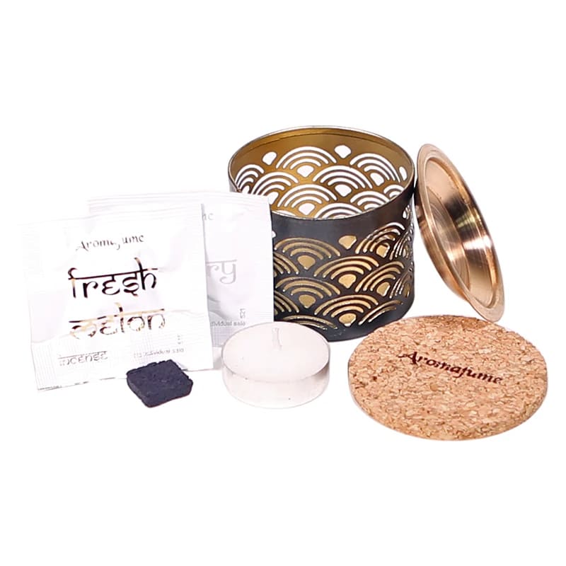 Aromafume Exotic Arcobaleno Kit Bruciaincenso + 2 Mattoncini di Incenso - Niente Fumo e Cenere - clorophilla-shop