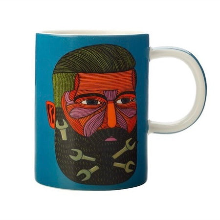 MAXWELL WILLIAMS Mug Spanner Man - Tazza Decorata in Ceramica da 450 ml per Tè, Infusi e Tisane - Idea Regalo