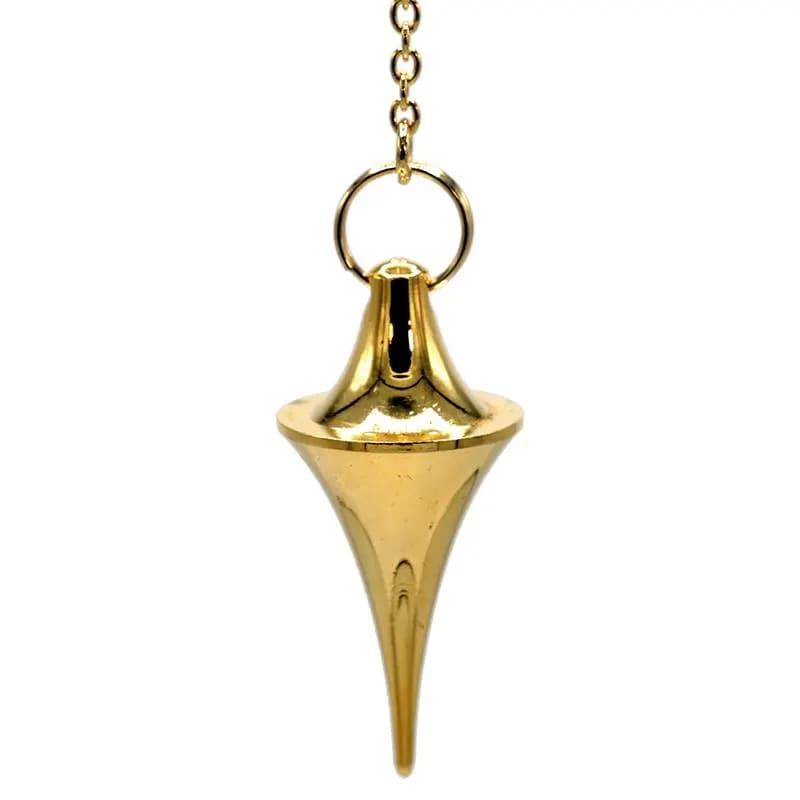 Divinatory pendulum in gold plated brass - 4cm