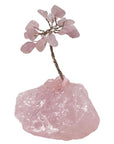 Albero della vita in pietra Quarzo Rosa su Drusa - 8cm - clorophilla-shop